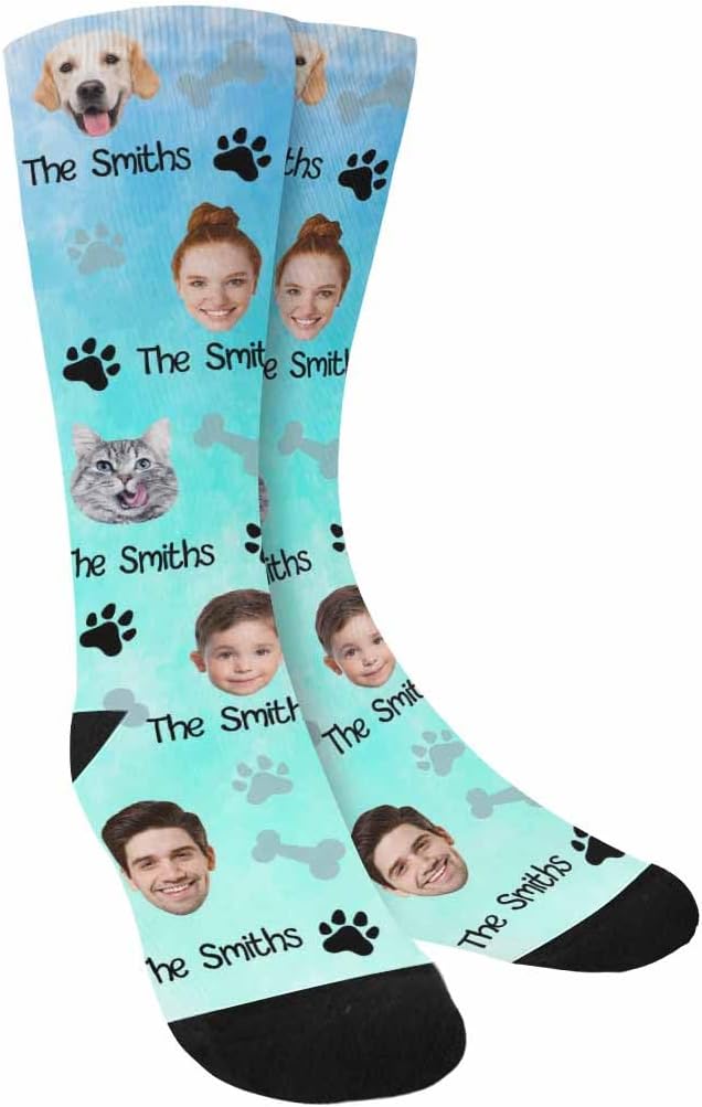 Artsadd Custom Pajamas for Women Men Family, Personalized Face Pjs Pajama Pants, Funny Pet Photo Loungewear Sleepwear Jammies