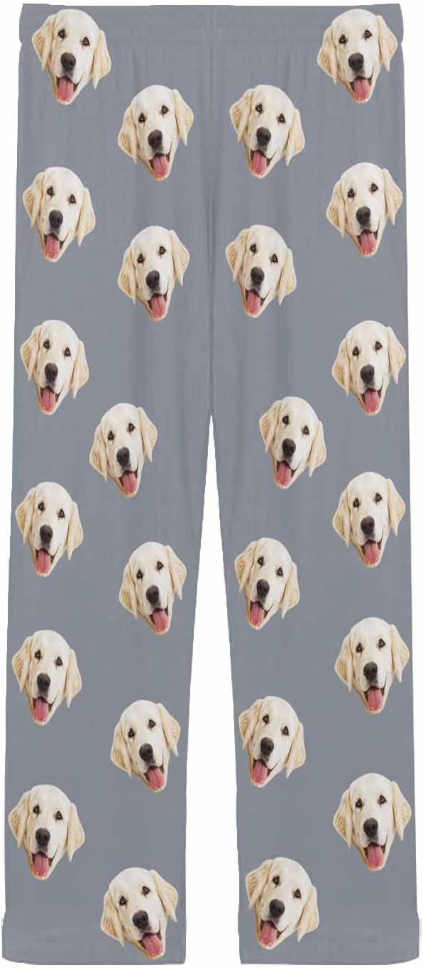 MyPupSocks Personalized Face Pajamas Pants Photo Pajama Bottoms for Men S-XXL
