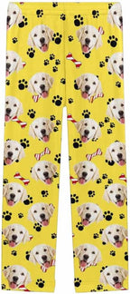 Custom Face Pajamas Pants Personalized Nightwear Bottoms for Women XS-XXL