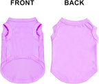 Personalized Dog Shirt Custom Pet T Shirts for Small Large Dogs Customized Puppy Clothes with Name Logo Picture Breathable Pets Sleeveless Vest Apparel Gifts, Light-Purple, 4XL