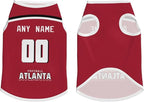 Atlanta Custom Pet Jersey Dog Clothes Jersey Various Sizes Customized Any Name & Number for Small & Middle and Big Dogs