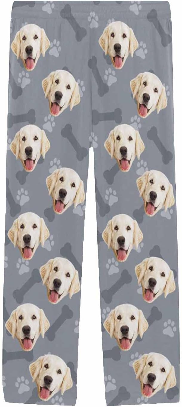 MyPupSocks Customized Face Pajamas Pants Photo Pajama Bottoms for Men S-XXL