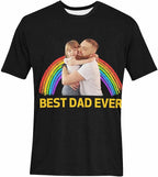 Custom T Shirts with Face Photo Text Pet Shirt for Men Personalized Picture Tee Shirt Design Your Own Dad Grandpa Shirt