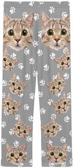 FunStudio Personalized Pajama Pants for Women Custom Photo Face Printed Pajama Bottoms with Pockets