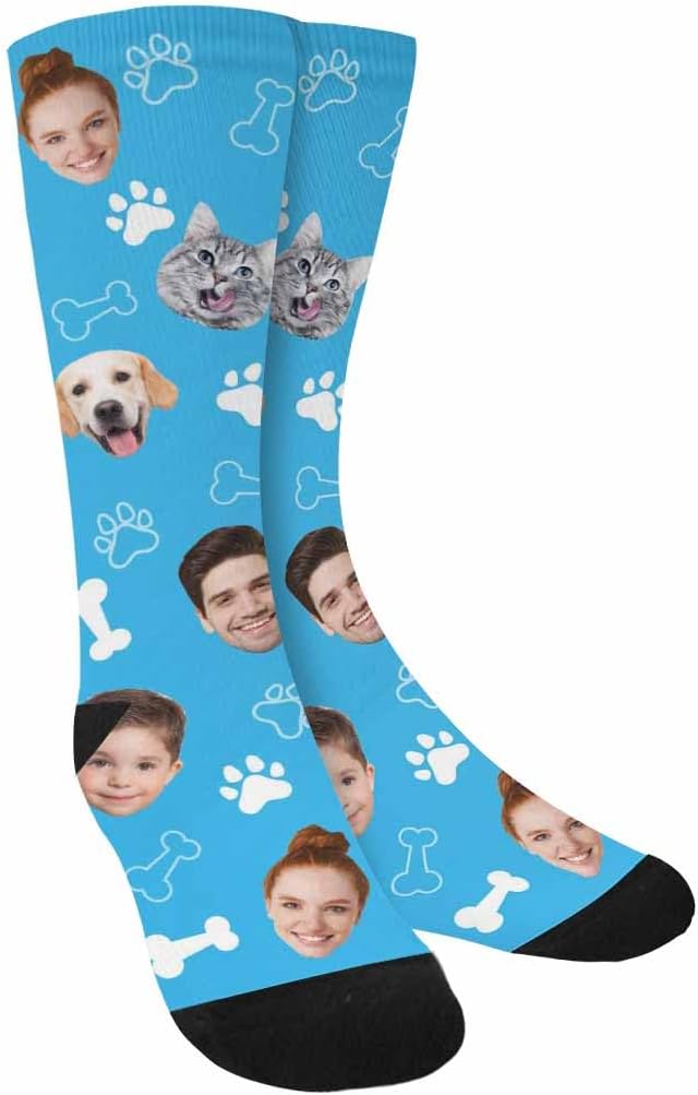 Artsadd Custom Pajamas for Women Men Family, Personalized Face Pjs Pajama Pants, Funny Pet Photo Loungewear Sleepwear Jammies