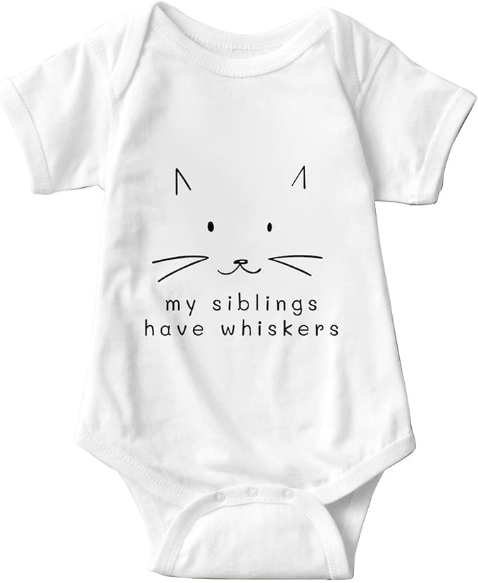 My Siblings Have Paws Bodysuit Baby Paws Romper Cat Whiskers Bodysuit Cute Baby Clothes Newborn Sibling Announcement Bodysuit