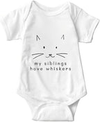 My Siblings Have Paws Bodysuit Baby Paws Romper Cat Whiskers Bodysuit Cute Baby Clothes Newborn Sibling Announcement Bodysuit
