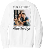 Personalized Clothing with Your Photo Custom T-Shirts, Sweatshirts & Hoodies Add Text or Logo Front