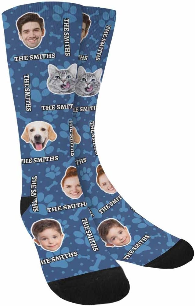 Artsadd Custom Pajamas for Women Men Family, Personalized Face Pjs Pajama Pants, Funny Pet Photo Loungewear Sleepwear Jammies