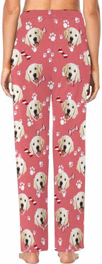 Custom Face Pajamas Pants Personalized Nightwear Bottoms for Women XS-XXL