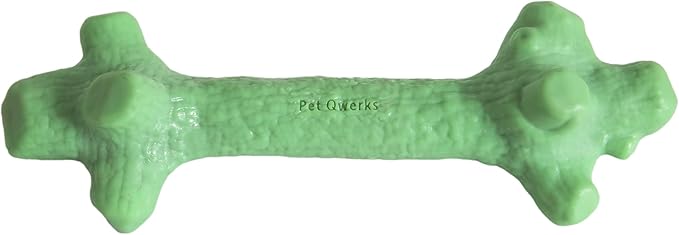 Pet Qwerks Nylon Stick BarkBone - Durable Dog Toys for Aggressive Chewers - Mint Flavor - 9"