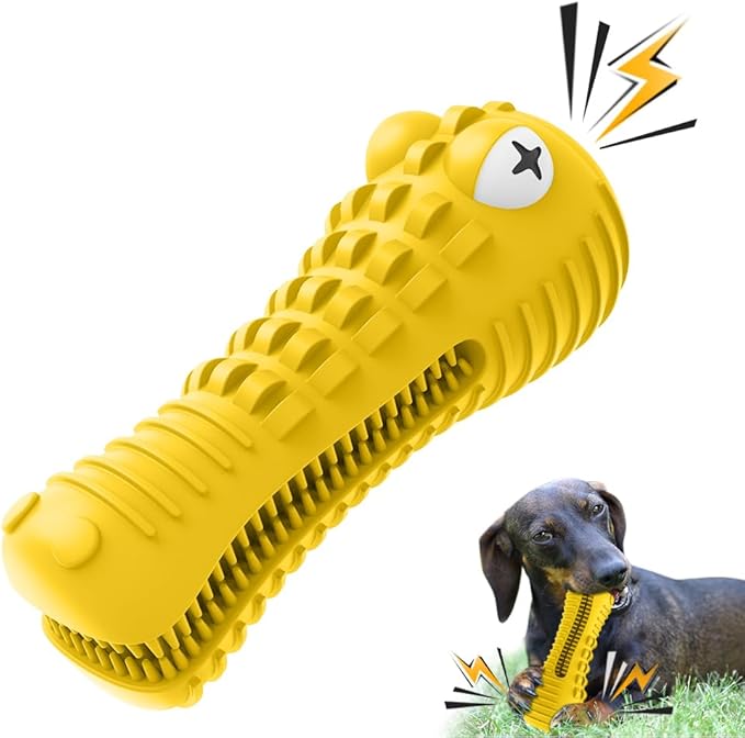 Dog Toys for Aggressive Chewers Large Medium Breed, Indestructible Dog Toothbrush Chew Toys, Squeaky Interactive Tough Extremely Durable, Dogs Toys to Keep Them Busy
