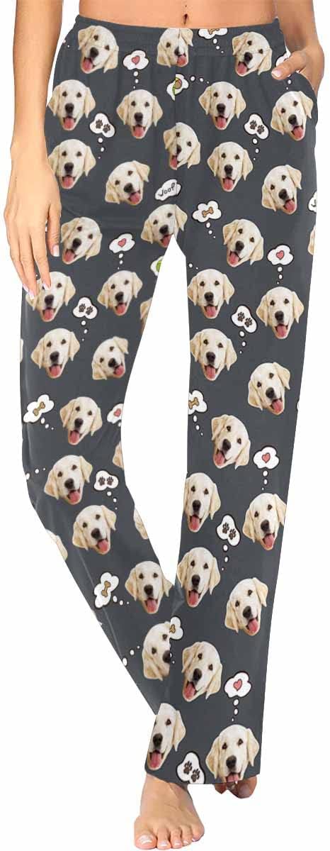 Custom Face Pajamas Pants Personalized Sleepwear Bottoms for Women XS-XXL