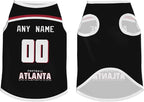 Atlanta Custom Pet Jersey Dog Clothes Jersey Various Sizes Customized Any Name & Number for Small & Middle and Big Dogs