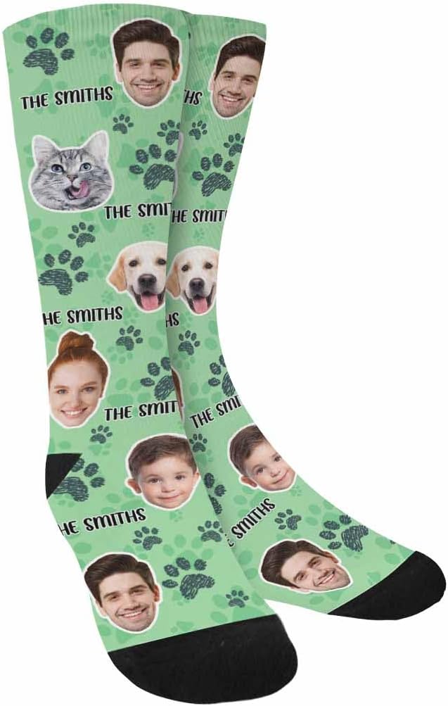 Artsadd Custom Pajamas for Women Men Family, Personalized Face Pjs Pajama Pants, Funny Pet Photo Loungewear Sleepwear Jammies
