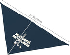 Silly Goose on The Loose Triangle Dog Bandana,Summer Bandana Funny Triangle Dogs Scarf Handkerchief Soft Adjustable Puppy Bandanas (Ink Blue)