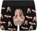 M YESCUSTOM Custom Faces Funny Short Briefs Gift for Husband Underwear