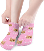 Personalized Ankle Socks with Face Custom Photo Socks Low Cut Ankle Socks Athletic Socks Valentine's Day Gifts for Women Men