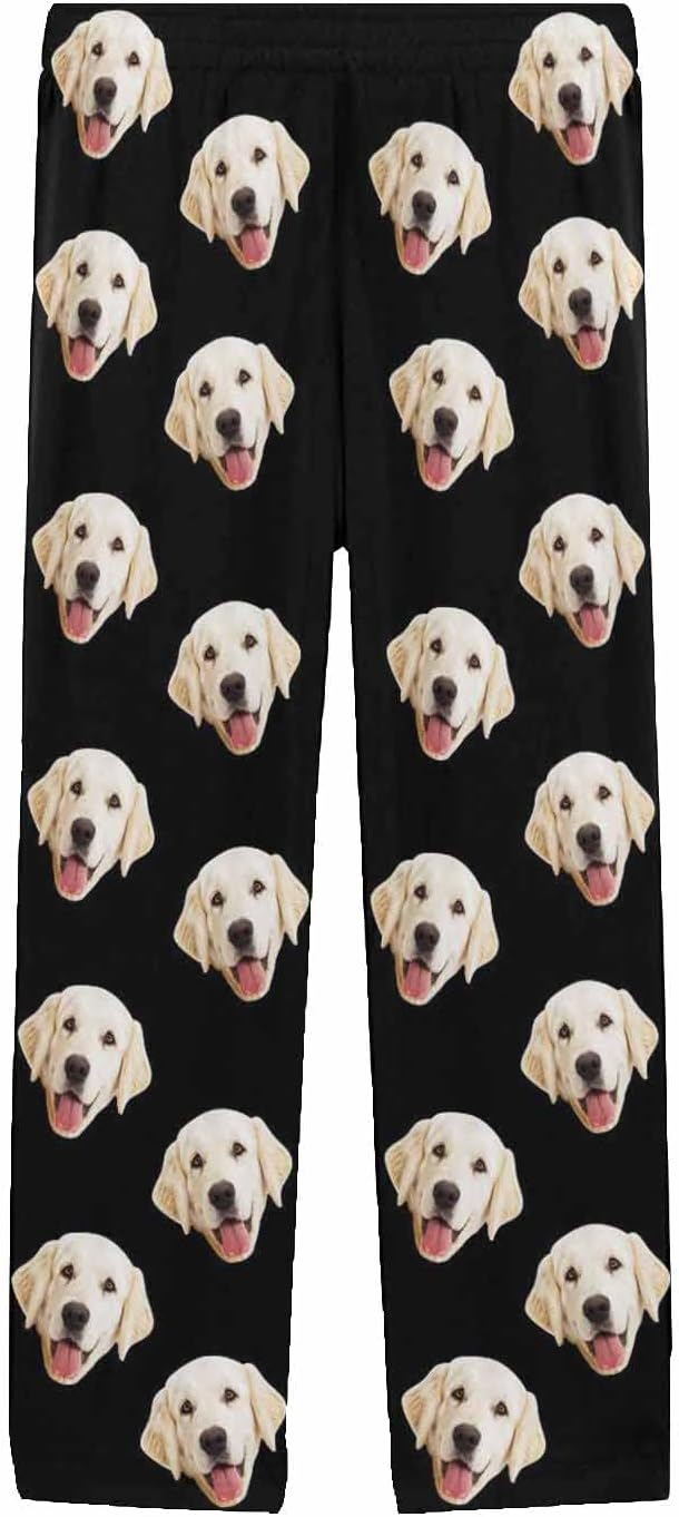 MyPupSocks Personalized Face Pajamas Pants Photo Pajama Bottoms for Men S-XXL