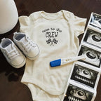 COUPLEHOODIES Personalized Baby Onesie Bodysuit – Custom Embroidery Gift for Pregnancy Reveal Baby Shower or First Grandchild