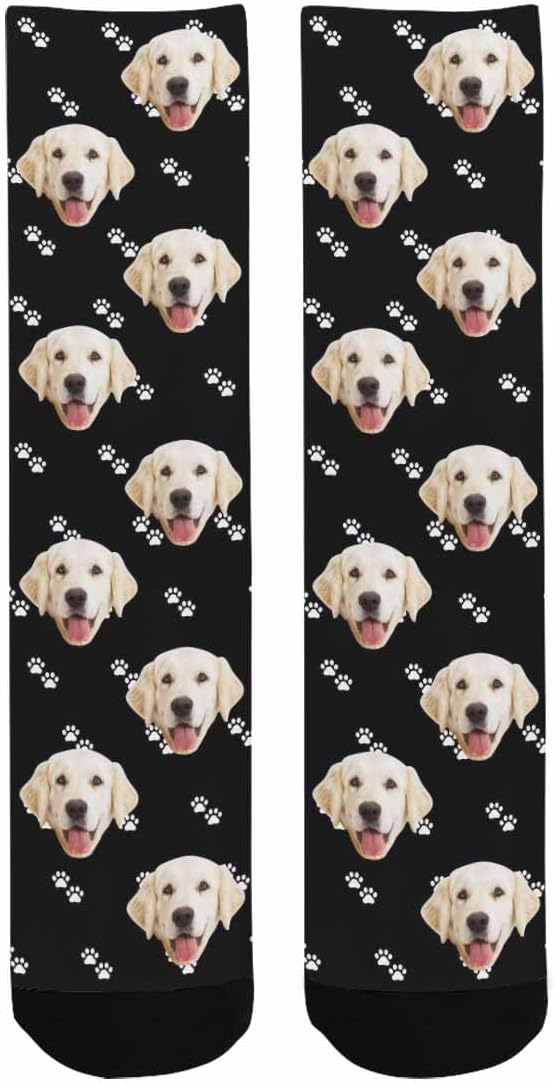 Artsadd Personalized Christmas Pajama Pants Socks for Men Custom Photo Pajama Bottoms for Men S-XXL