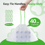 24 Count Cat litter Box Liners, 36" x 16" Large Extra Durable Heavy Duty Litter Pan Liner Bags with Drawstring Pre-Separated for Pet Kitty Litter Box Tray (Unscented)