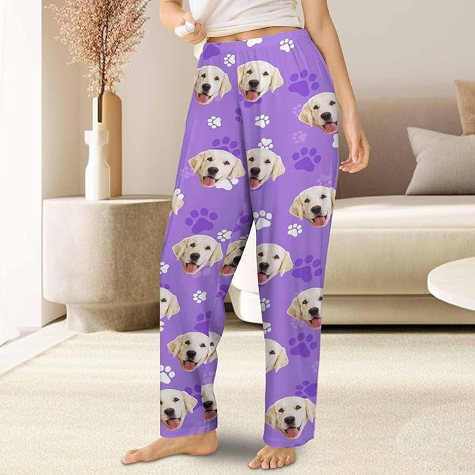 Customized Face Pajama Custom Pajama Pants with Photo for Women Mom
