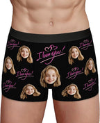 Personalized Underwear for Men with Face Custom Face Boxers Customized Boxer Briefs Funny Gifts for Him Husband Boyfriend