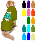 Custom Dog Hoodie Personalized Photo Text Logo Name Dog Clothes, Soft & Warm for Puppy Sweatshirt Hooded for Small Medium Large Dogs Girl/Boy Cats/Kitten, Olive, S