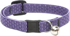 LupinePet Eco 1/2" Lilac Cat Safety Collar with Bell , 8-12"