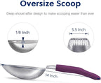 WePet Cat Litter Scoop, Aluminum Alloy Sifter, Kitty Metal Scooper, Deep Shovel, Long Handle, Poop Sifting, Kitten Pooper Lifter, Durable, Heavy Duty, for Litter Box
