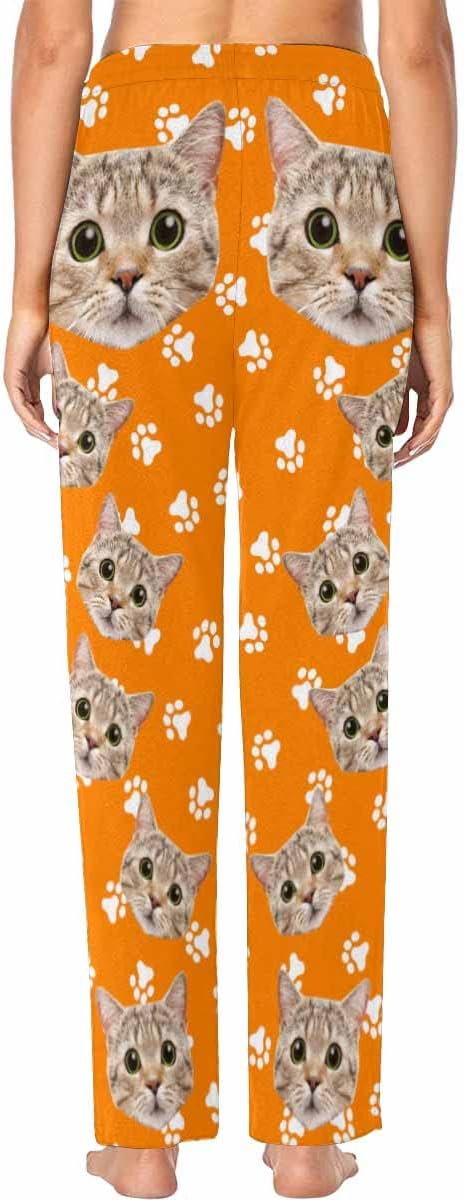 FunStudio Personalized Pajama Pants for Women Custom Photo Face Printed Pajama Bottoms with Pockets