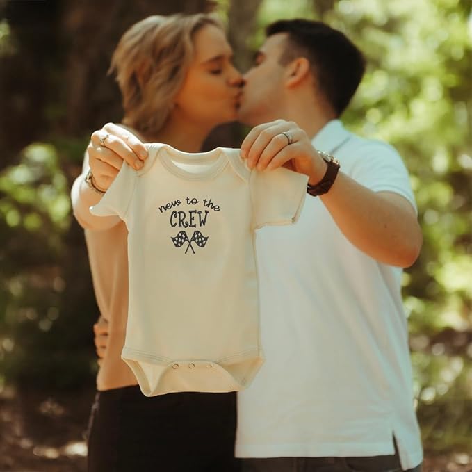 COUPLEHOODIES Personalized Baby Onesie Bodysuit – Custom Embroidery Gift for Pregnancy Reveal Baby Shower or First Grandchild