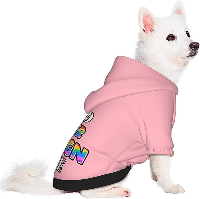 Dog Hoodie Design Your Own Personalized Pet Hoodies Small Pets Wear Shirt Customized Dog Clothes Custom Hooded Sweatshirt Pullover Text Image Dogs Puppy Cat and Kitten, Light Pink, XL,