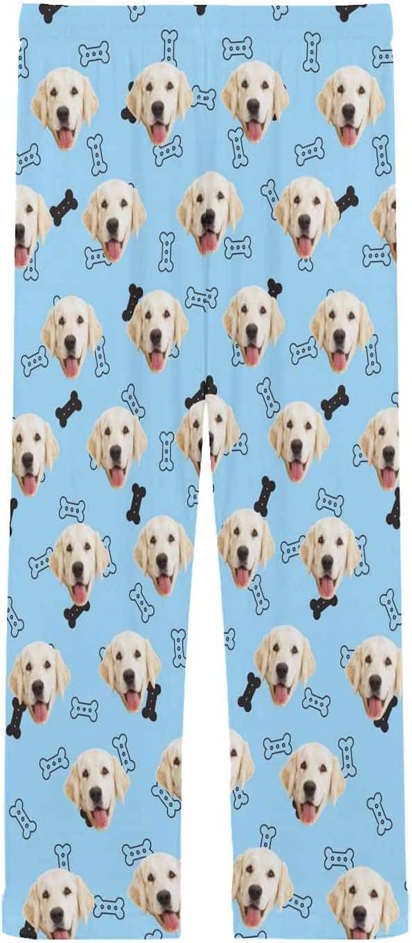 MyPupSocks Customized Face Pajamas Pants Photo Pajama Bottoms for Men S-XXL