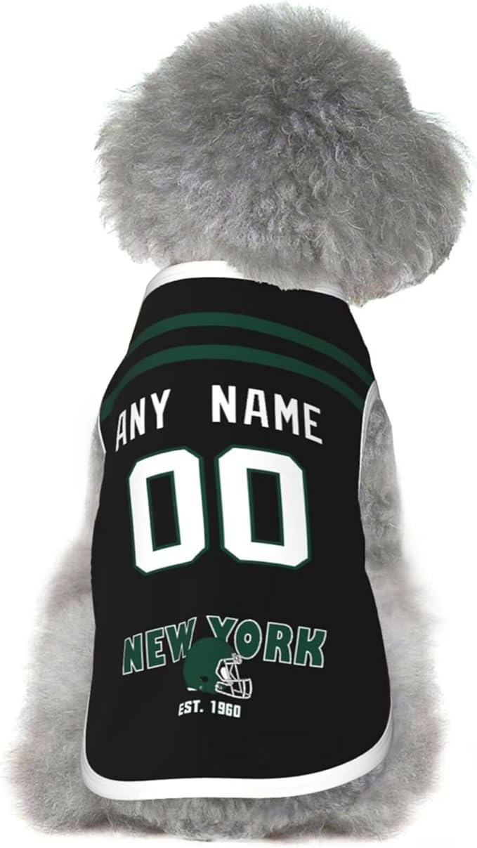 New York Dog Clothes Jersey Pet Jersey Customized Any Name & Number S-5XL for Small Middle and Big Dogs