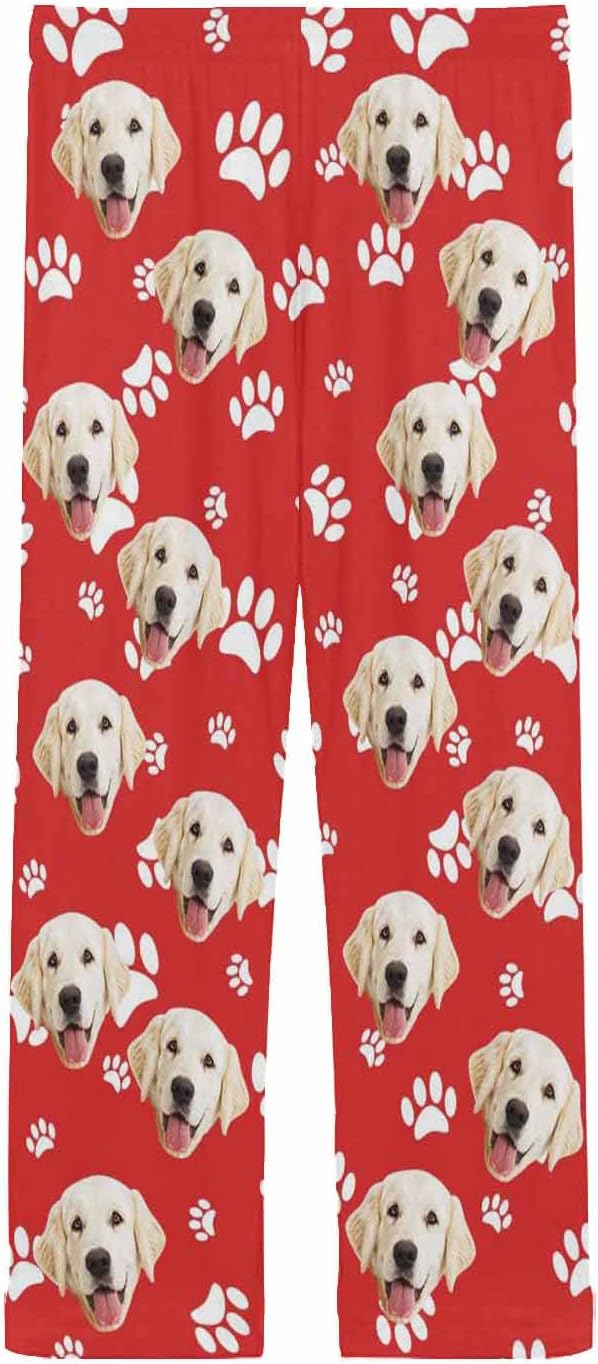 MyPupSocks Customized Face Pajamas Pants Photo Pajama Bottoms for Men S-XXL