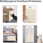 NATUYA Cat Scratcher Mat, 39.4"x15.8" Trimmable Replacement Carpet for Cats Tree Shelves, Self-Adhesive Cats Couch Protector, Easy Use for Wall Furniture and Scratching Post (Cream, 39.4 * 15.8")