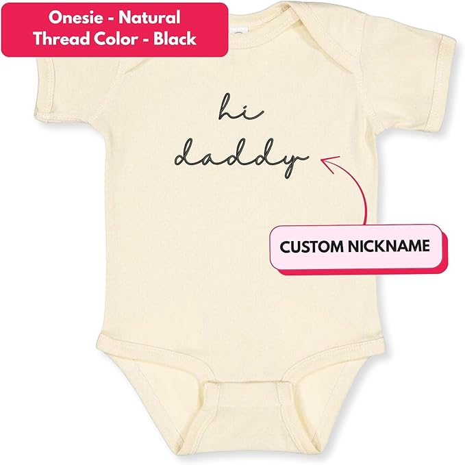 COUPLEHOODIES Personalized Baby Onesie Bodysuit – Custom Embroidery Gift for Pregnancy Reveal Baby Shower or First Grandchild