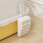PawHut Cat Litter Box, Covered Kitty Litter Box with Lid, Scoop, Deodorizing Bags for Odor Control, Privacy, Portable, Easy to Clean, Yellow