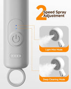 Little Orange Pet Spray Brush, 3-in-1 Grooming Tool with Steam Mist for Cats & Dogs, 2-Speed Spray Settings, Removes Dander & Deshedding, One-Touch Self-Cleaning Hair Brush, for Long Short Hair Pets