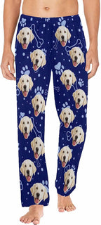 MyPupSocks Personalized Face Pajamas Pants Photo Pajama Bottoms for Men S-XXL