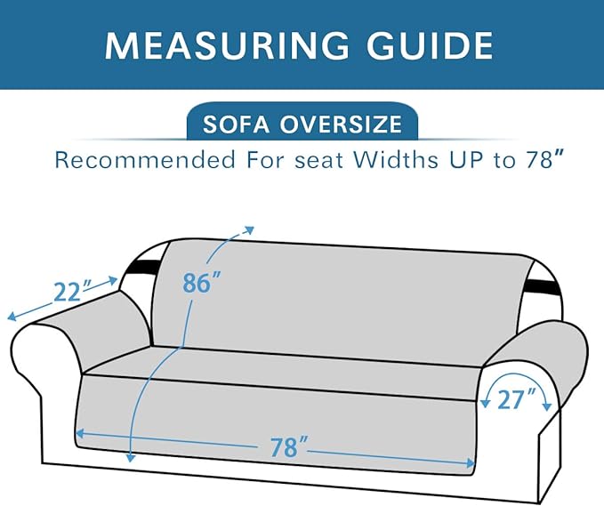 H.VERSAILTEX Reversible Sofa Slipcover Furniture Protector Water Resistant 2" Elastic Straps Sofa Cover Couch Covers Pets Kids Fit Sitting Width Up to 78" (Oversized Sofa: 86" x 132", Red/Tan)