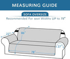 H.VERSAILTEX Reversible Sofa Slipcover Furniture Protector Water Resistant 2" Elastic Straps Sofa Cover Couch Covers Pets Fit Sitting Width Up to 78" (Oversized Sofa: 86" x 132", Cameo Blue/Beige)