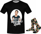 M YESCUSTOM Custom Funny Tshirts for Men Women Personalized Face Tshirt with Picture Customized Tee Gift for Dad Mom Husband