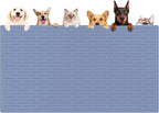 XXXXL Largest Pet Food Mat, 51.2"x25.6"(130cmx65cm) Silicone Dog Mats for Food and Water, Nonslip Pet Feeding Mats for Floors,Dog Cat Bowl Mat with Raised Edges, Lake Blue