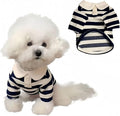 MANON ROSA Dog Clothes, Designer Boy Polo Shirt for Small Medium Dogs, Soft Puppy Outfit, Breathable Male Yorkie Chihuahua Shih Tzu Poodle Kitten Cat T-Shirt, Birthday Gifts - Blue, S, Fit 3-5lbs