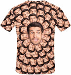 M YESCUSTOM Custom Funny Tshirts for Men Women Personalized Face Tshirt with Picture Customized Tee Gift for Dad Mom Husband
