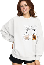 Custom Dog Face Sweatshirt Hoodie T-Shirt, Custom Pet Name, Personalized Pet Photo, Dog Lovers Gifts, Christmas