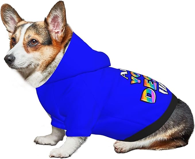 Custom Dog Hoodie, Personalized Dog Sweatshirt, Dog Clothes for Small Dogs Customizable, Blue, XS, Ropa para Perros Pequeños, Customized Pets Puppy Clothes, Personalized Gifts